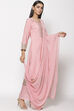Off White Chanderi Unstitched Suit Set image number 2