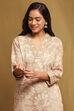 Beige Printed Straight Winter wear Kurta Set image number 1