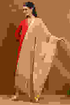 Camel Poly Silk Dupatta image number 2