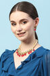 Red Alloy Necklace Set image number 1