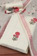 White Cotton Printed Embroidered Unstitched Suit Set image number 0