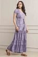 Purple LIVA Printed Jumpsuit image number 4