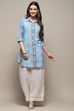 Blue Rayon Straight Kurti