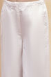 White Cotton Floral Printed Top and Pant Set image number 2