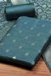Green Black Poly Cotton Banarasi Unstitched Suit Set image number 1