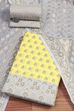 Mustard Poly Cotton Banarasi Unstitched Suit Set image number 0