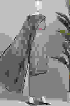 Grey Chanderi Hand Embroidered Unstitched Suit Set image number 4