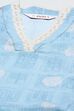 Pale Blue Cotton Kalidar Kurta Palazzo Suit Set image number 1