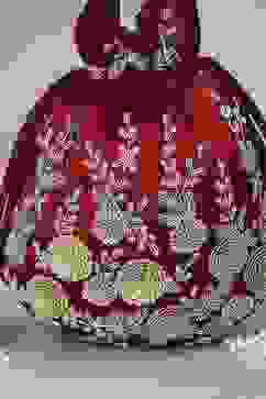 Maroon Fabric Potli Bag image number 6