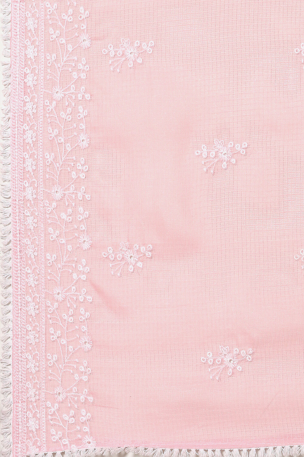 Light Pink Cotton Blend Unstitched Suit Set image number 3