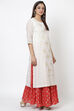 Red Art Silk Printed Kurti image number 3