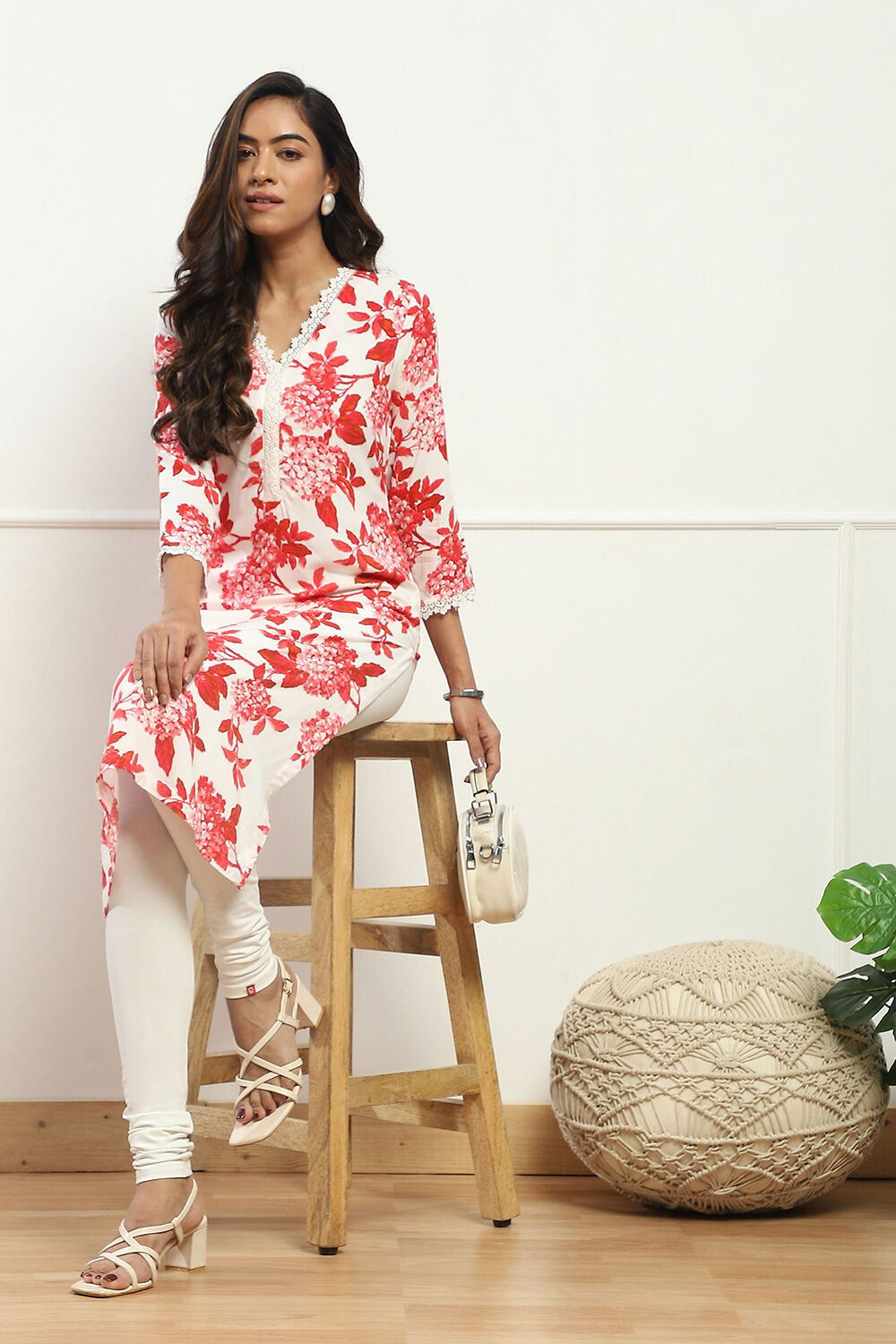 Camel Cotton Blend Solid Churidar image number 0