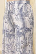 Off-White and Blue Cotton Asymmetric Co-ord Set image number 1