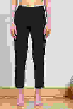 Black Cotton Blend Pants image number 4