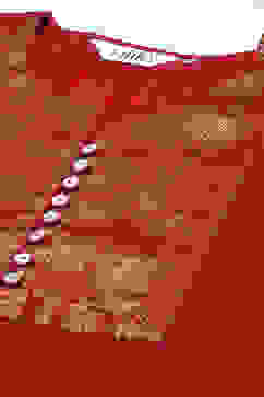 Cherry Red Poly Metallic A-Line Yarndyed Kurta image number 1