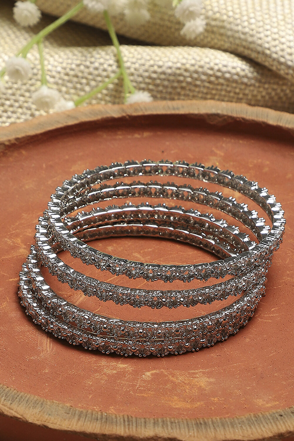 White Alloy Bangle image number 0