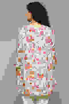 Olive Green Rayon Printed Kurti image number 3