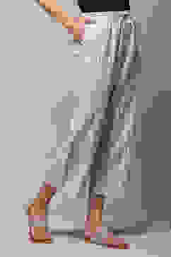 Natural Cotton Straight Palazzo image number 3