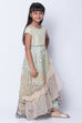 Beige Art Silk Flared Gown image number 2