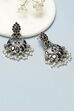 Black Kundan Earrings image number 0