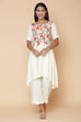 Navy Rayon Asymmetric Kurta Palazzo Suit Set image number 0