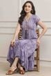 Purple LIVA Printed Jumpsuit image number 0