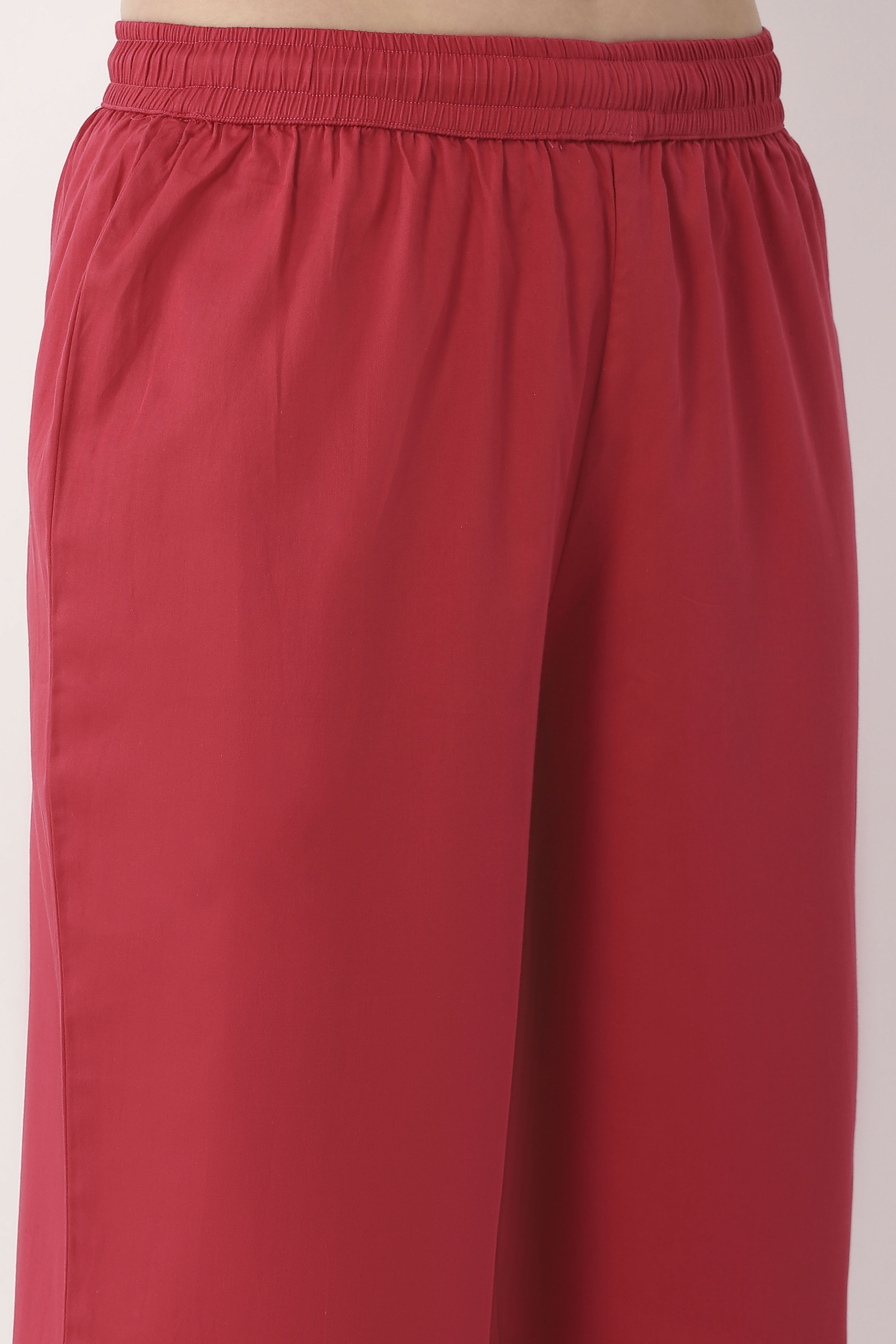 Pink Cotton Regular Pants image number 1