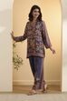 Violet Nylon Viscose Printed C-ord Set image number 3