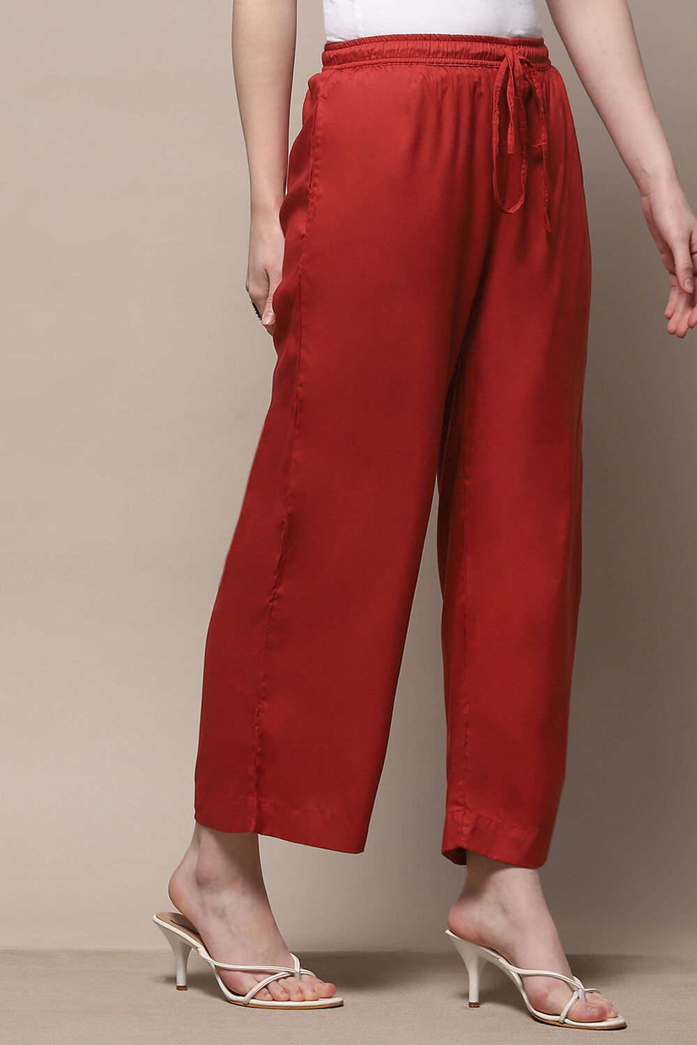 Black Rayon Palazzo image number 3