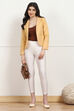 Off White Nylon Skinny Leggings image number 0