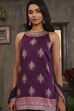Purple Chanderi Digital Printed Garara Straight Suit Set image number 1