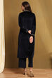 Navy Polyester Straight Suit Set image number 4
