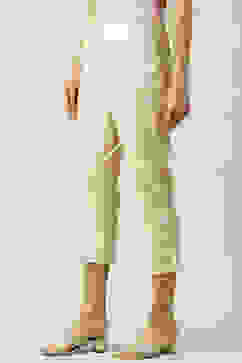 Beige Poly Viscose Solid Pant image number 2