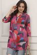 Blue Rayon Straight Printed Kurta image number 7