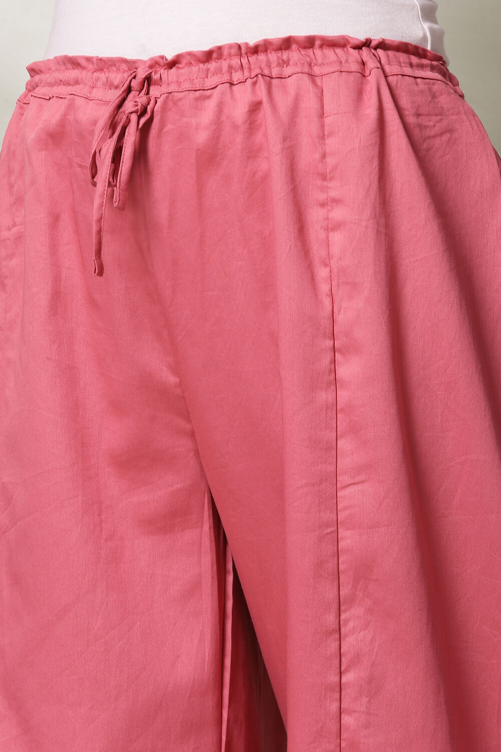 Lime Green Art Silk Straight Kurta Flared Palazzo Suit Set image number 3