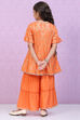 Berry Pink Rayon Flared Printed Kurta Set image number 4