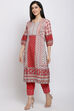 Ivory Viscose A Line Kurta image number 3