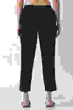 Black Cotton Slim Pants image number 5