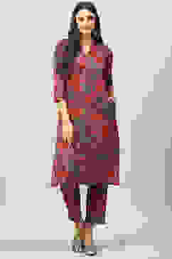 Maroon Straight 2 Piece Set image number 0