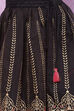 Plum Art Silk Flared Lehenga image number 2