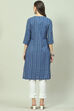 Green Cotton A-Line Kurta image number 4