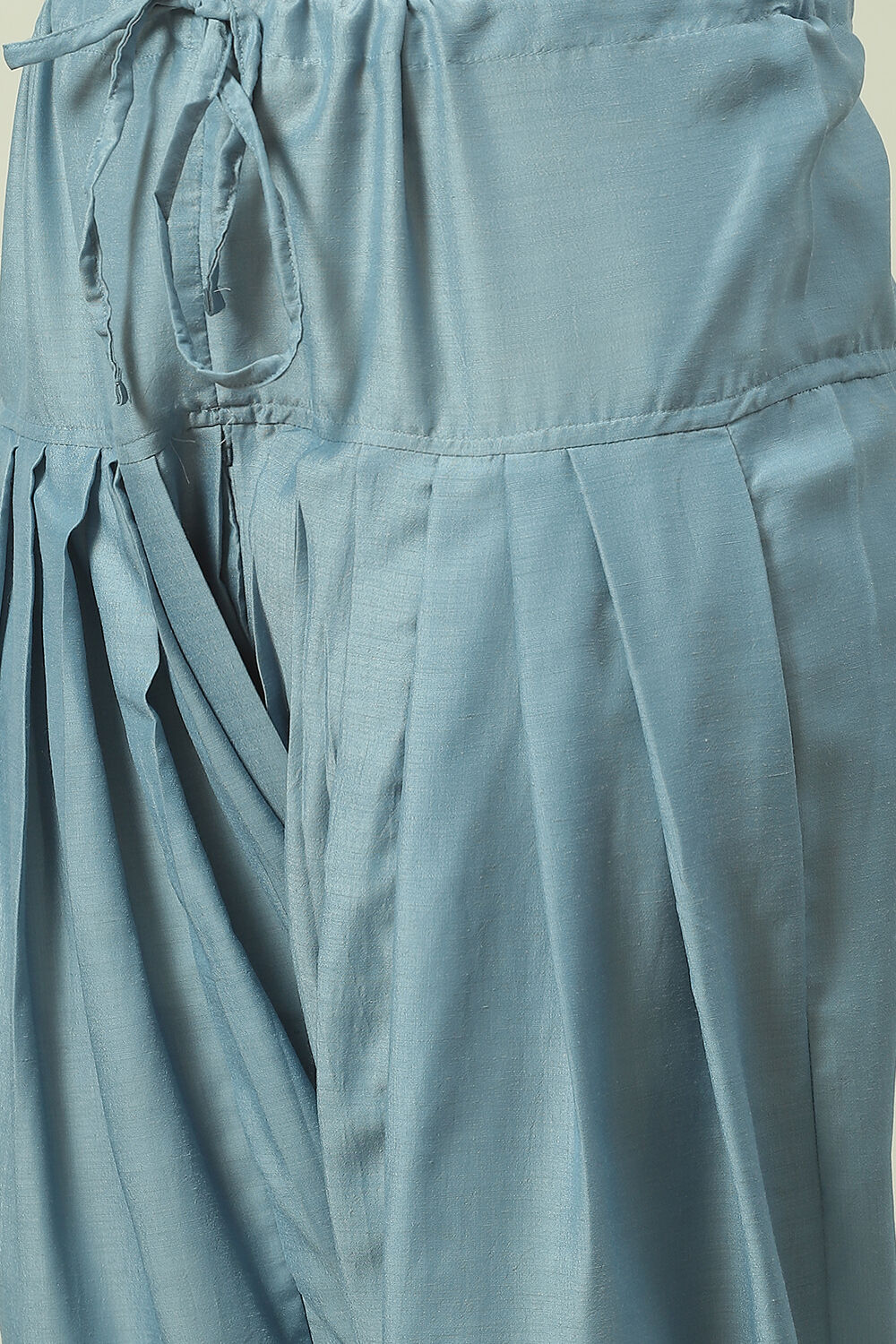 Sky Blue Printed Straight Kurta Salwar Suit Set image number 2