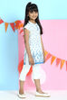 Off White Cotton Straight Printed Kurta image number 4