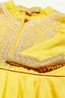 Rohit Bal Yellow Cotton Silk Anarkali image number 1