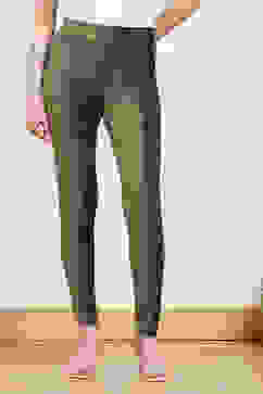 Olive Green Cotton Solid Jeggings image number 4