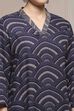 Indigo Blue Viscose Rayon Straight Kurta image number 1