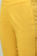Mustard Art Silk Straight Kurta Slim Pants Suit Set image number 2