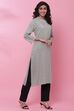 Blue Rayon A-Line Kurta image number 3