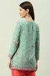 Sea Green Art Silk Printed Short Kurti image number 4