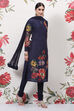 Rohit Bal Indigo Cotton Silk Straight Printed Suit Set
